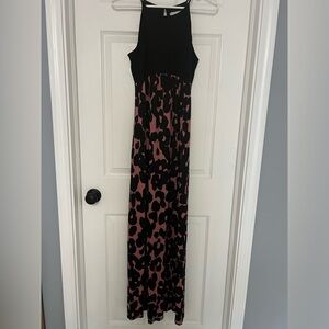 Loft Maternity Maxi Dress Size XS Black/Pink